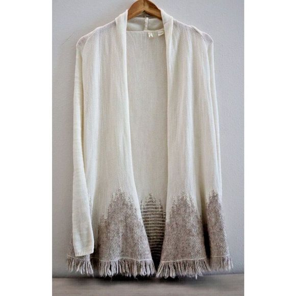 Moth x Anthropologie Women Sz Medium Cotton Wool Blend L/S Sweater Cardigan $168 - Picture 1 of 6